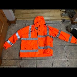 Reflective work coat